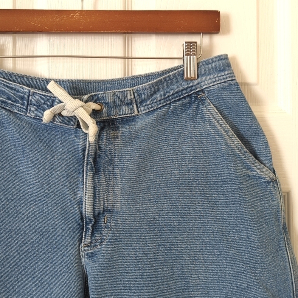 OP 90's Vintage Classic Medium Wash High Waisted Relaxed Fit Jean Shorts 11/12 - Picture 2 of 12
